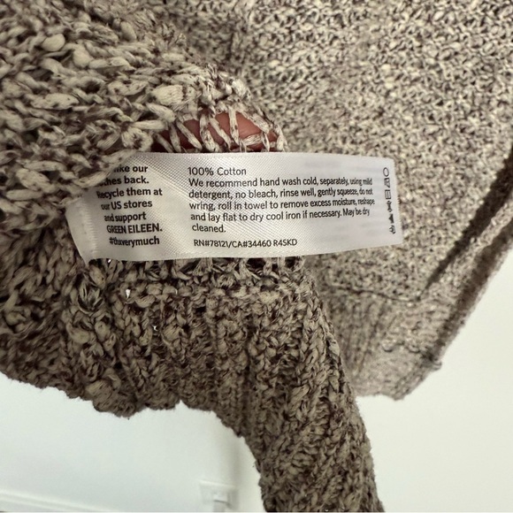 Eileen Fisher | 100% Cotton Chunky Knit Sweater - Size S/P - Picture 5 of 6